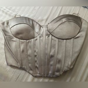 Zara Satin Effect Corset Top